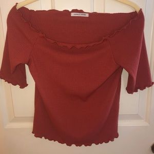 Caution To The Wind | Off The Shoulder Shirt